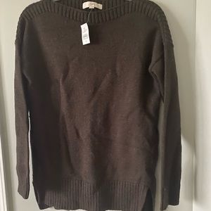 Brown knit loft sweater